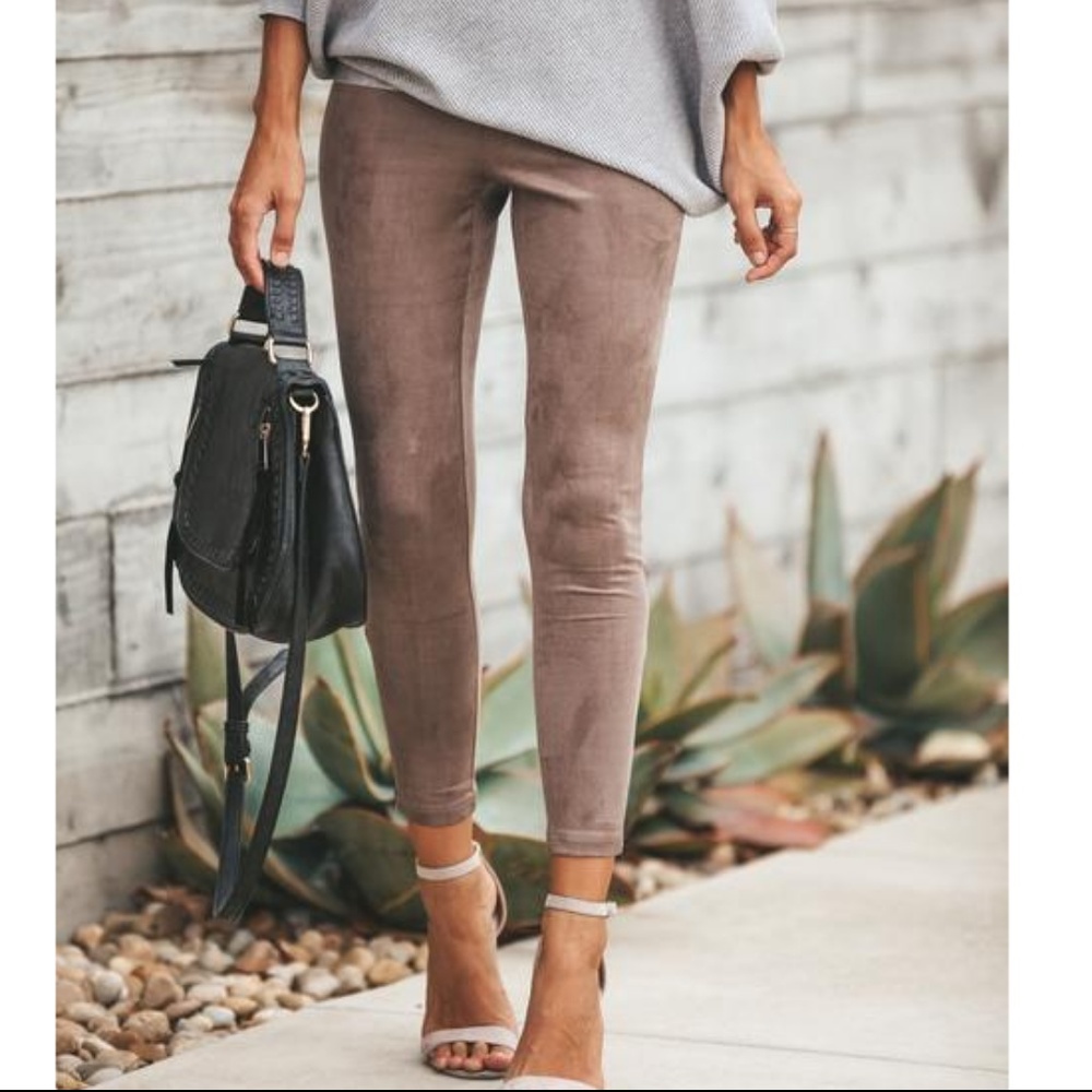 * HP* SKLOR Suede Leggings - Picture 1 of 6
